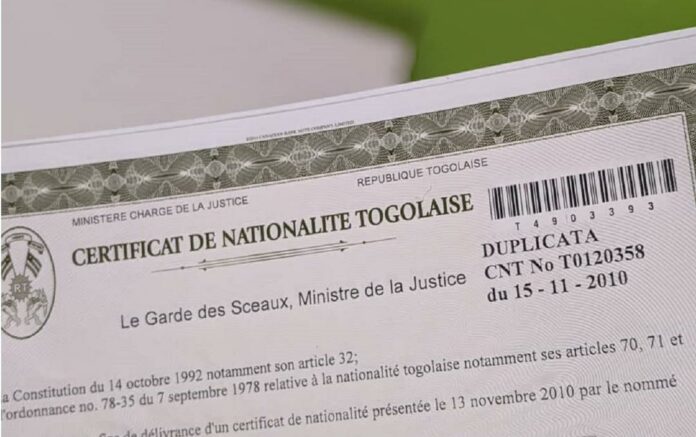 Togo: un duplicata du certificat de nationalité en ligne en 24h