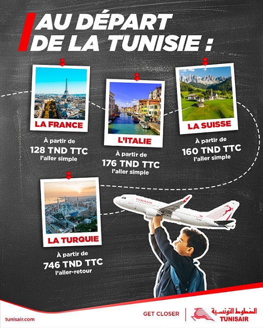 Clôture imminente de la promotion Automne - Hiver chez Tunisair :