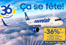 Nouvelair fête ses 36 ans avec une offre exceptionnelle : -36 % sur tous ses vols !