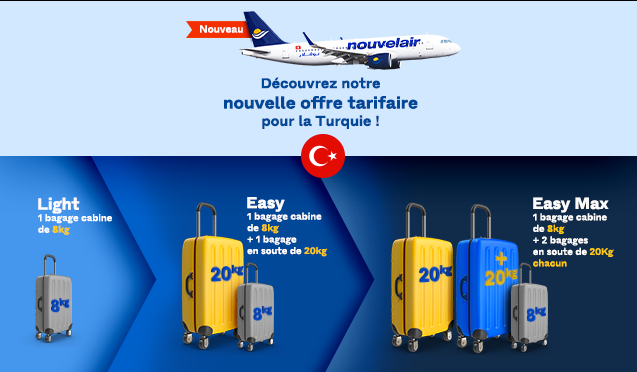 nouvelair dévoile sa nouvelle offre tarifaire au départ et à destination de la Turquie