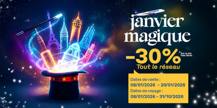 Nouvelair fait décoller 2026 avec sa promotion « Janvier Magique »
