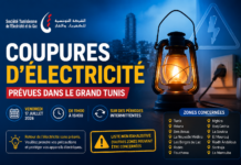 Alerte – Coupures d’électricité prévues ce vendredi : plusieurs zones du Grand Tunis concernées