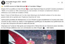 Le Club Africain invité à Angers pour un match de gala Le Club Africain invité à Angers pour un match de gala
