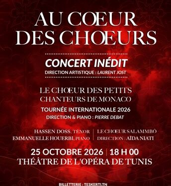 Une rencontre musicale entre la Tunisie et Monaco au Théâtre de l’Opéra